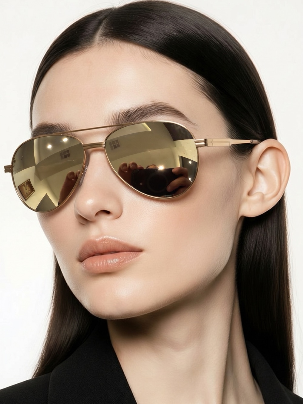 SAINT OWEN SUNGLASSES, TITANIUM FRAME,GONZO Gold aviator unisex